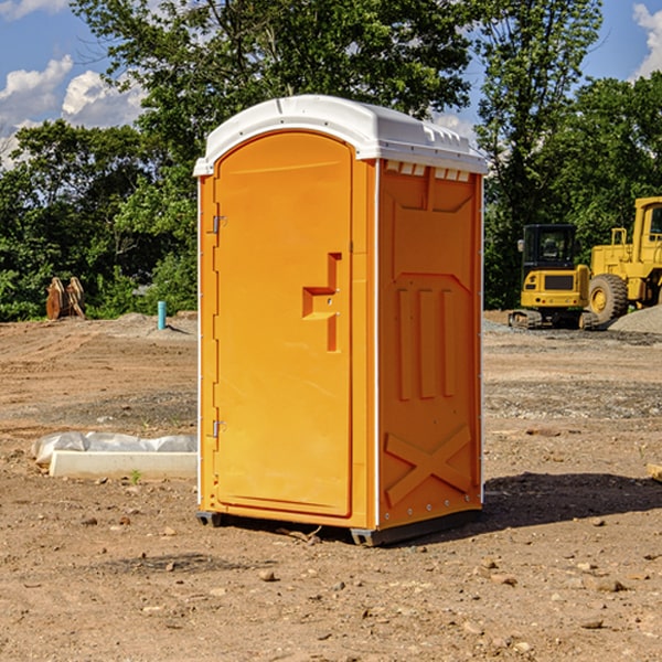 what is the expected delivery and pickup timeframe for the portable restrooms in Trinity County